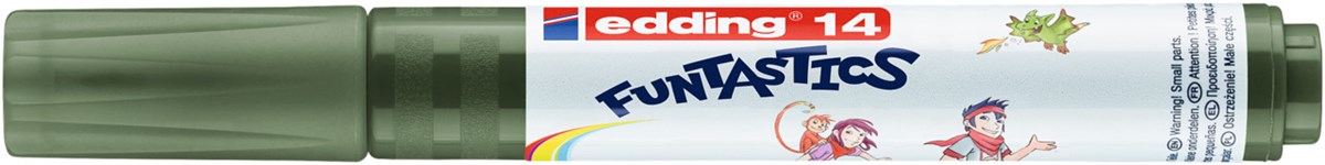 edding 14 FUNTASTICS Kinderfasermaler olivgrün, Rundspitze 3 mm (Art.-Nr.: 4-14015)