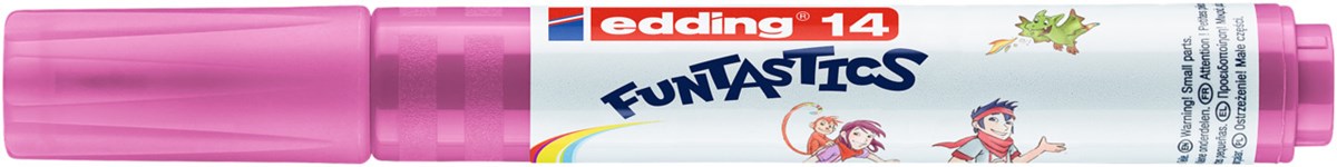 edding 14 FUNTASTICS Kinderfasermaler Himbeer, Rundspitze 3 mm (Art.-Nr.: 4-14061)