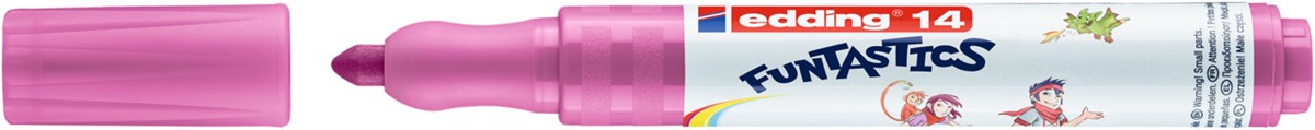 edding 14 FUNTASTICS Kinderfasermaler Himbeer, Rundspitze 3 mm (Art.-Nr.: 4-14061)