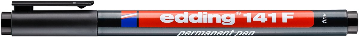 edding 141 F Permanenter Folienschreiber Schwarz, Rundspitze 0,6 mm (Art.-Nr.: 4-141001)