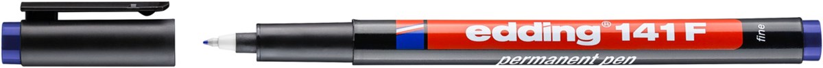 edding 141 F Permanenter Folienschreiber blau, Rundspitze 0,6 mm (Art.-Nr.: 4-141003)