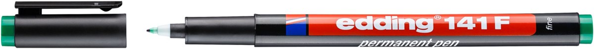 edding 141 F Permanenter Folienschreiber grün, Rundspitze 0,6 mm (Art.-Nr.: 4-141004)