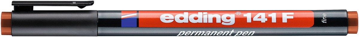 edding 141 F Permanenter Folienschreiber braun, Rundspitze 0,6 mm (Art.-Nr.: 4-141007)