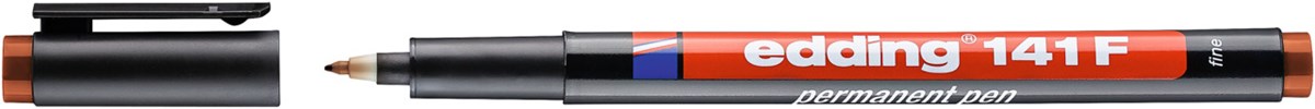 edding 141 F Permanenter Folienschreiber braun, Rundspitze 0,6 mm (Art.-Nr.: 4-141007)