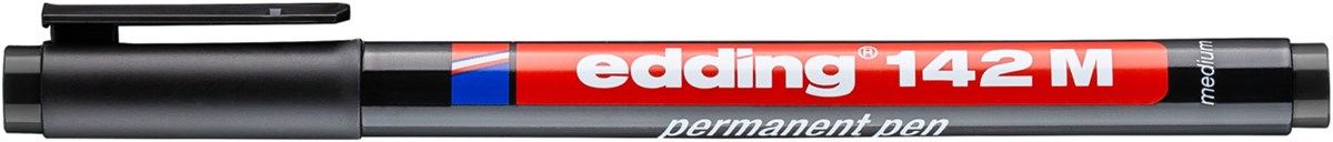 edding 142 M Permanenter Folienschreiber schwarz, Rundspitze 1 mm (Art.-Nr.: 4-142001)