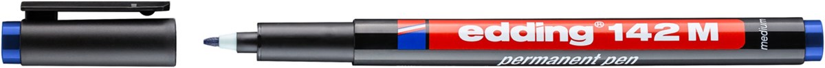 edding 142 M Permanenter Folienschreiber blau, Rundspitze 1 mm (Art.-Nr.: 4-142003)