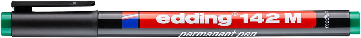 edding 142 M Permanenter Folienschreiber grün, Rundspitze 1 mm (Art.-Nr.: 4-142004)