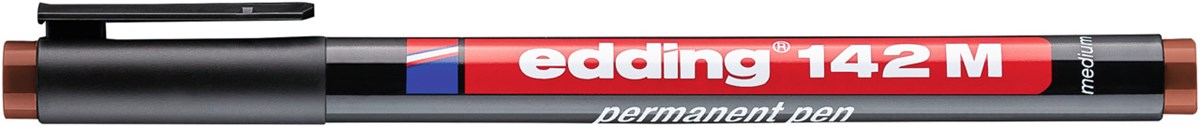 edding 142 M Permanenter Folienschreiber braun, Rundspitze 1 mm (Art.-Nr.: 4-142007)