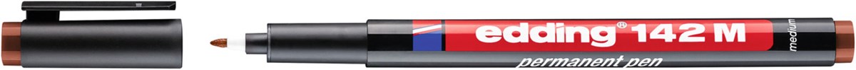 edding 142 M Permanenter Folienschreiber braun, Rundspitze 1 mm (Art.-Nr.: 4-142007)