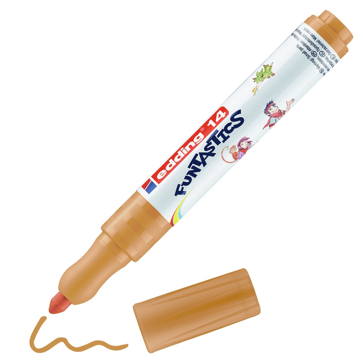edding 14 FUNTASTICS Kinderfasermaler warmbeige, Rundspitze 3 mm (Art.-Nr.: 4-14255)