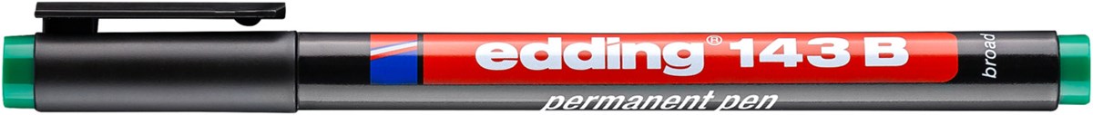 edding 143 B Permanenter Folienschreiber grün, Keilspitze 1-3 mm (Art.-Nr.: 4-143004)