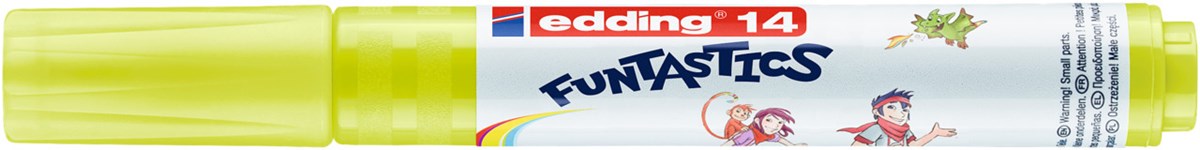 edding 14 FUNTASTICS Kinderfasermaler Gelbgrün, Rundspitze 3 mm (Art.-Nr.: 4-14550)