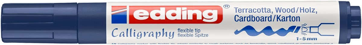 edding 1455 Kalligrafiemarkerstahlblau, Spitze 1-5 mm (Art.-Nr.: 4-1455017)