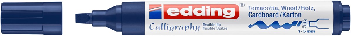 edding 1455 Kalligrafiemarkerstahlblau, Spitze 1-5 mm (Art.-Nr.: 4-1455017)