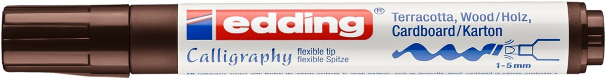 edding 1455 Kalligrafiemarker dunkelbraun, Spitze 1-5 mm (Art.-Nr.: 4-1455018)