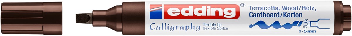 edding 1455 Kalligrafiemarker dunkelbraun, Spitze 1-5 mm (Art.-Nr.: 4-1455018)