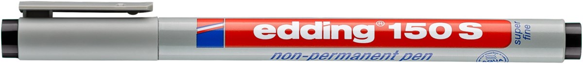 edding 150 S Non-permanenter Folienschreiber schwarz, Rundspitze 0,3 mm (Art.-Nr.: 4-150001)