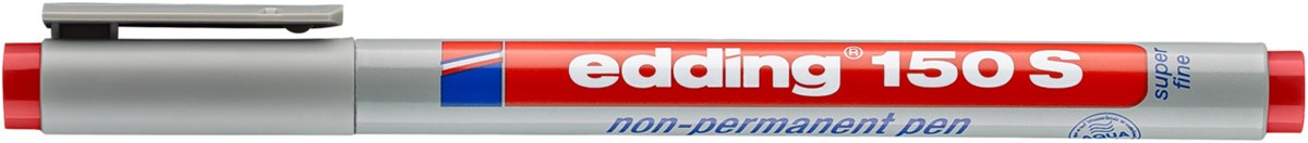 edding 150 S Non-permanenter Folienschreiber rot, Rundspitze 0,3 mm (Art.-Nr.: 4-150002)