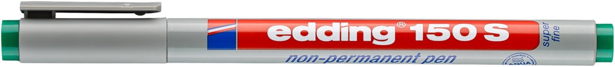 edding 150 S Non-permanenter Folienschreiber grün, Rundspitze 0,3 mm (Art.-Nr.: 4-150004)