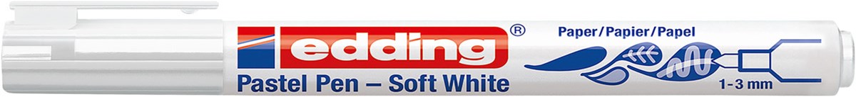 edding 1500 Pastellstift weiß, Rundspitze 1-3 mm (Art.-Nr.: 4-1500049)