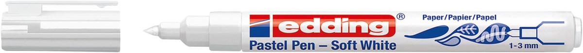 edding 1500 Pastellstift weiß, Rundspitze 1-3 mm (Art.-Nr.: 4-1500049)