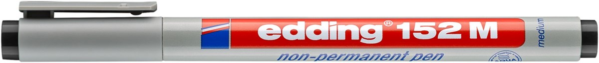 edding 152 M Non-permanenter Folienschreiber schwarz, Rundspitze 1 mm (Art.-Nr.: 4-152001)