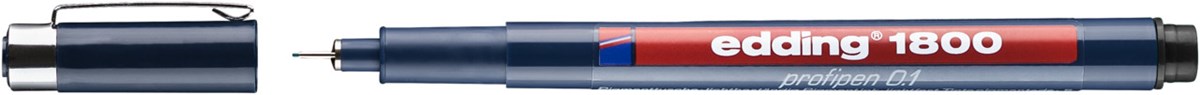 edding 1800 Präzisionsfeinschreiber schwarz, Kunststoffspitze 0,25 mm (Art.-Nr.: 4-180001001)
