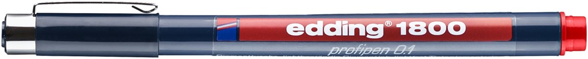 edding 1800 Präzisionsfeinschreiber rot, Kunststoffspitze 0,25 mm (Art.-Nr.: 4-180001002)