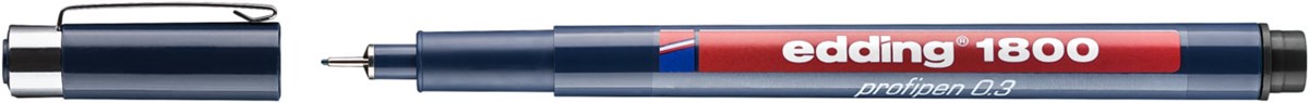 edding 1800 Präzisionsfeinschreiber schwarz, Kunststoffspitze 0,35 mm (Art.-Nr.: 4-180003001)