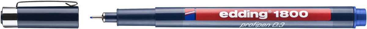 edding 1800 Präzisionsfeinschreiber blau, Kunststoffspitze 0,35 mm (Art.-Nr.: 4-180003003)