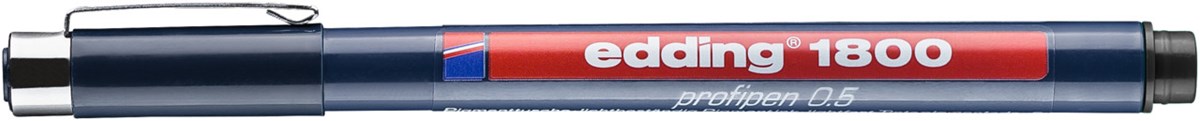 edding 1800 Präzisionsfeinschreiber schwarz, Kunststoffspitze 0,5 mm (Art.-Nr.: 4-180005001)