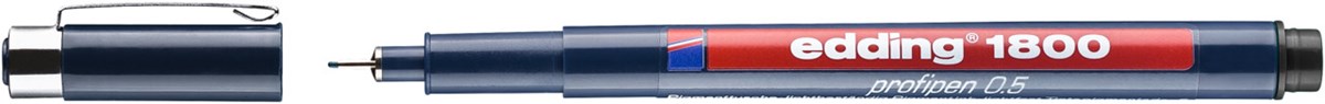 edding 1800 Präzisionsfeinschreiber schwarz, Kunststoffspitze 0,5 mm (Art.-Nr.: 4-180005001)