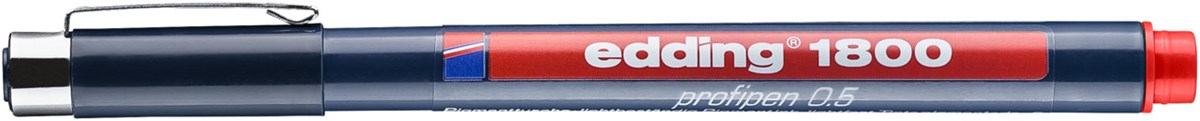 edding 1800 Präzisionsfeinschreiber rot, Kunststoffspitze 0,5 mm (Art.-Nr.: 4-180005002)