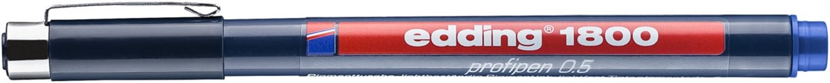 edding 1800 Präzisionsfeinschreiber blau, Kunststoffspitze 0,5 mm (Art.-Nr.: 4-180005003)