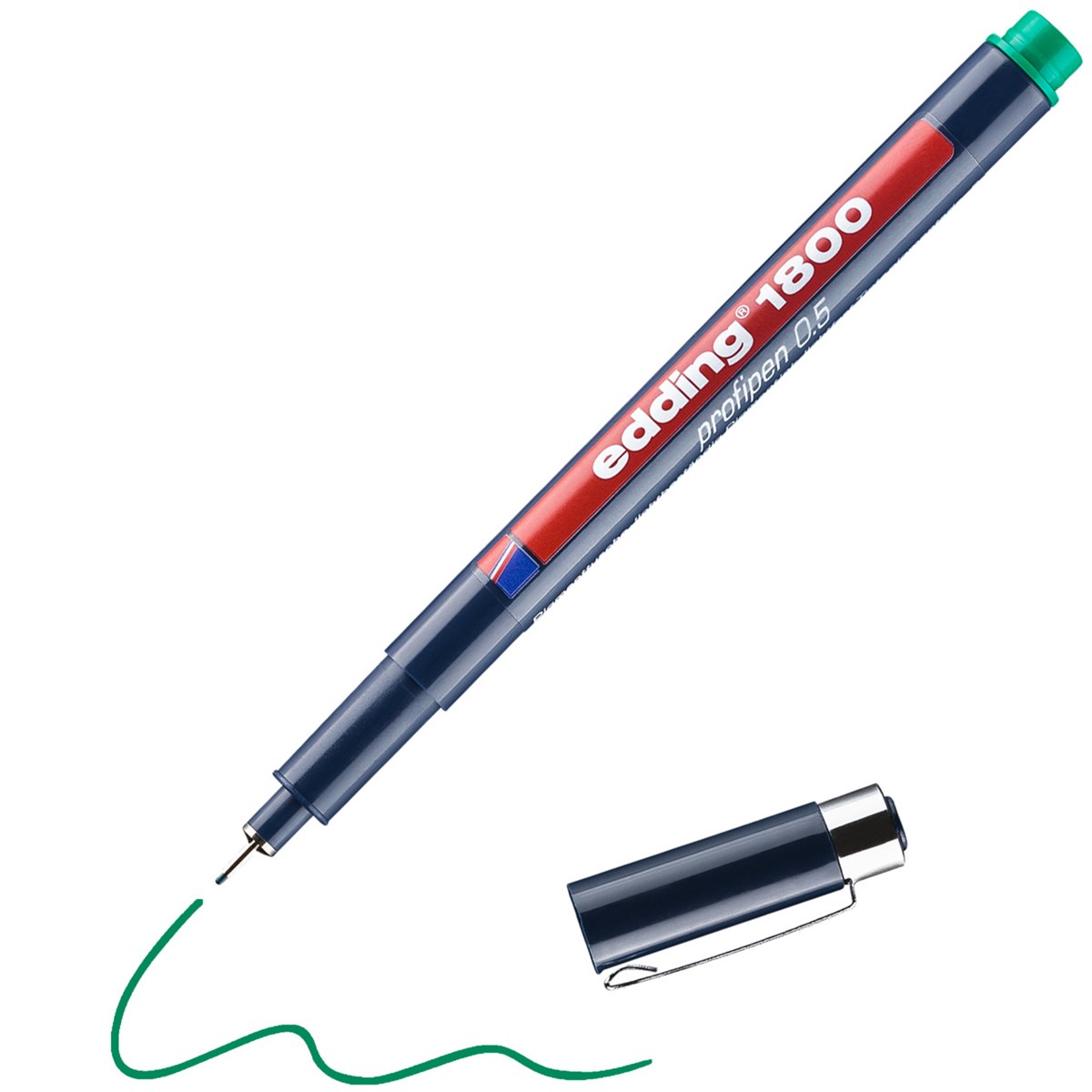 edding 1800 Präzisionsfeinschreiber grün, Kunststoffspitze 0,5 mm (Art.-Nr.: 4-180005004)