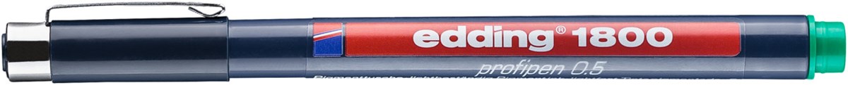 edding 1800 Präzisionsfeinschreiber grün, Kunststoffspitze 0,5 mm (Art.-Nr.: 4-180005004)