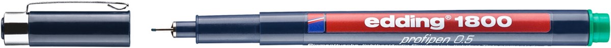edding 1800 Präzisionsfeinschreiber grün, Kunststoffspitze 0,5 mm (Art.-Nr.: 4-180005004)