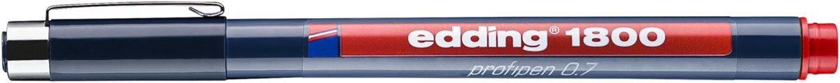 edding 1800 Präzisionsfeinschreiber rot, Kunststoffspitze 0,7 mm (Art.-Nr.: 4-180007002)