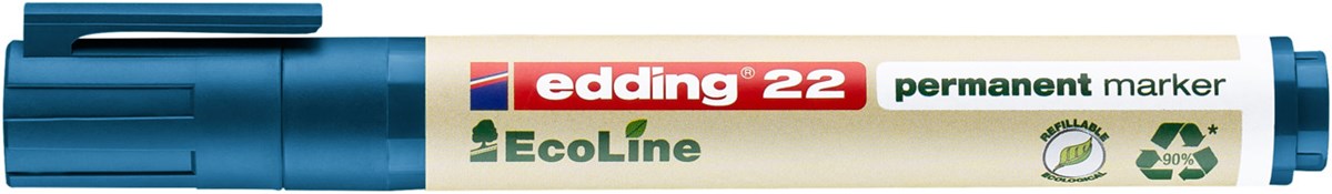 edding 22 EcoLine Permanentmarker blau, Keilspitze 1-5 mm (Art.-Nr.: 4-22003)