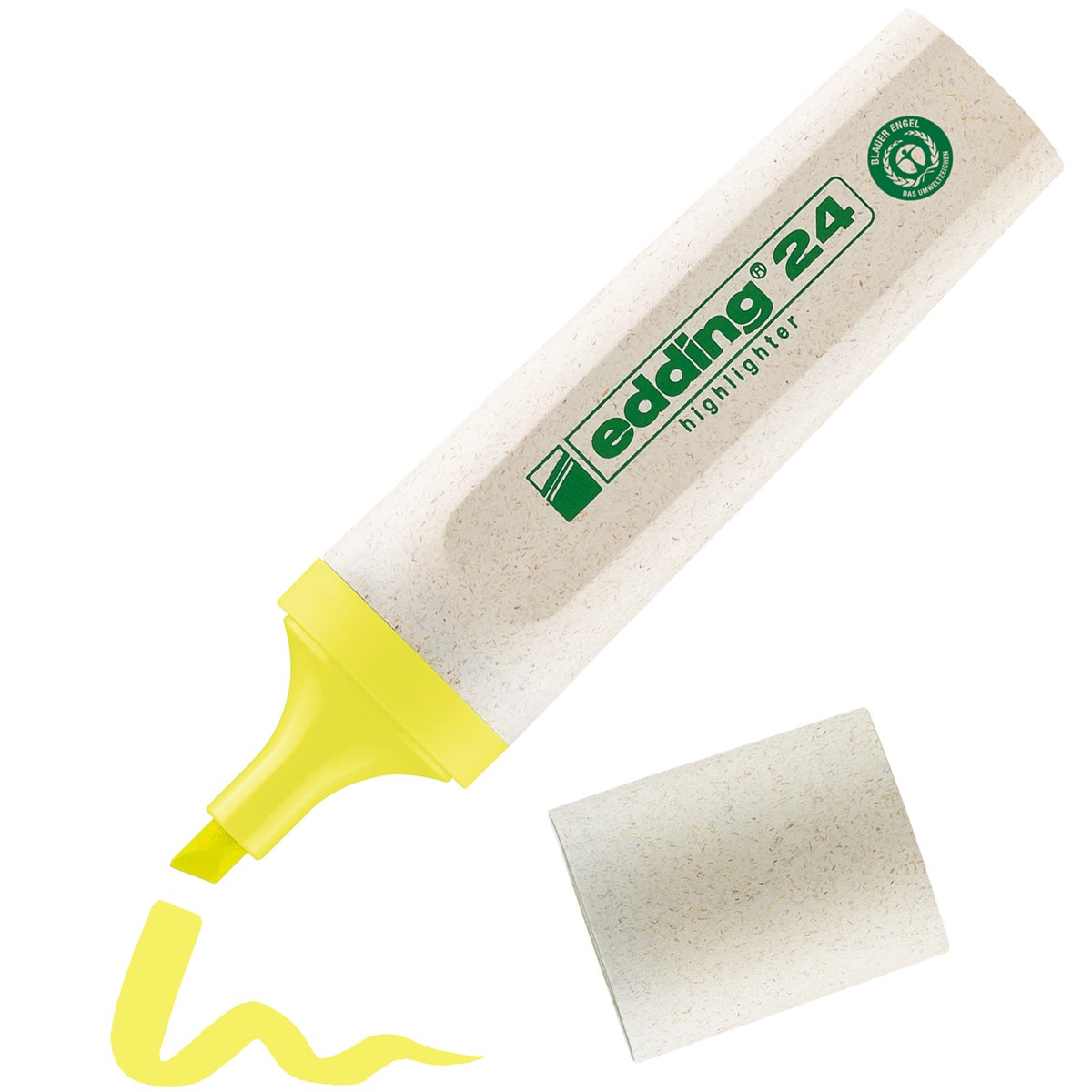edding 24 EcoLine Textmarker gelb, Keilspitze 2-5 mm (Art.-Nr.: 4-24005)