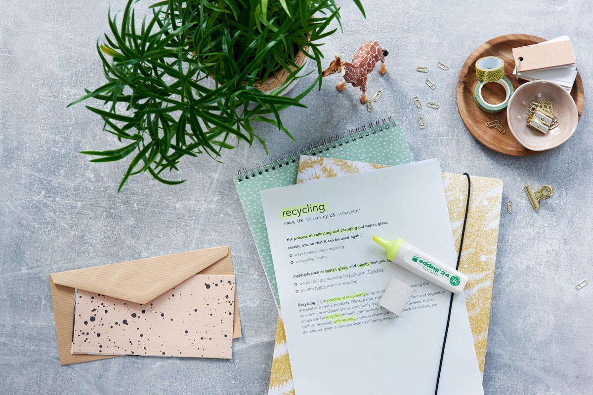 edding 24 EcoLine Textmarker gelb, Keilspitze 2-5 mm (Art.-Nr.: 4-24005)