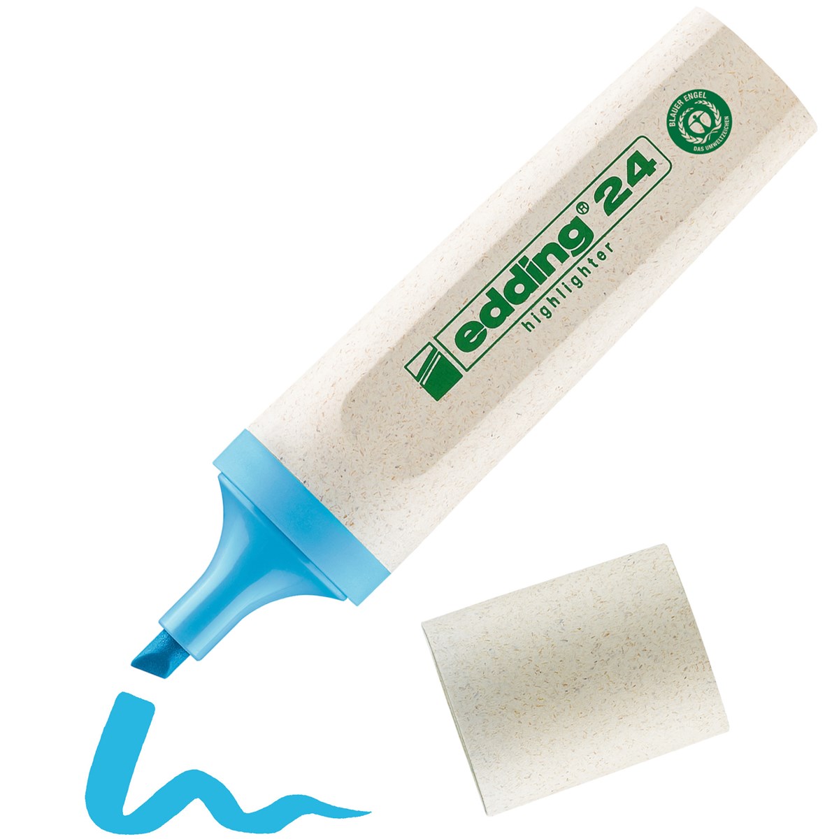 edding 24 EcoLine Textmarker hellblau, Keilspitze 2-5 mm (Art.-Nr.: 4-24010)