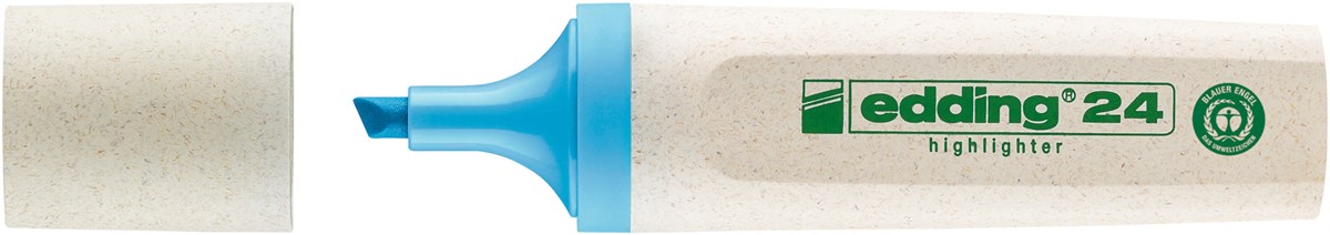 edding 24 EcoLine Textmarker hellblau, Keilspitze 2-5 mm (Art.-Nr.: 4-24010)