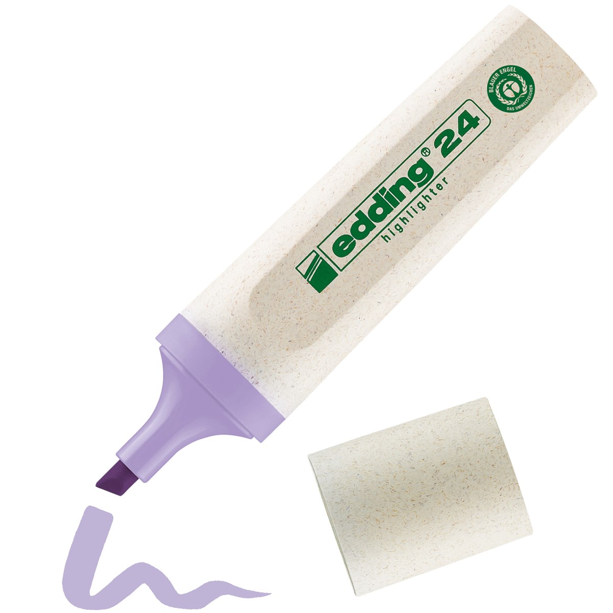 edding 24 EcoLine Pastell Textmarker violett, Keilspitze 2-5 mm (Art.-Nr.: 4-24134)