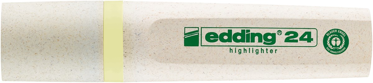 edding 24 EcoLine Pastell Textmarker gelb, Keilspitze 2-5 mm (Art.-Nr.: 4-24135)