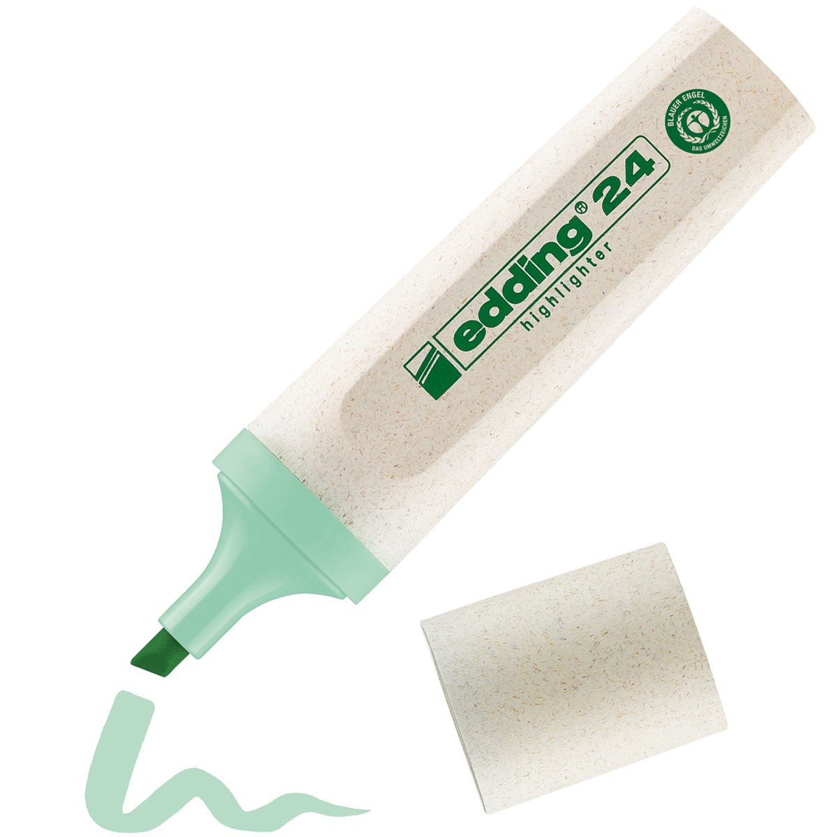 edding 24 EcoLine Pastell Textmarker grün, Keilspitze 2-5 mm (Art.-Nr.: 4-24137)