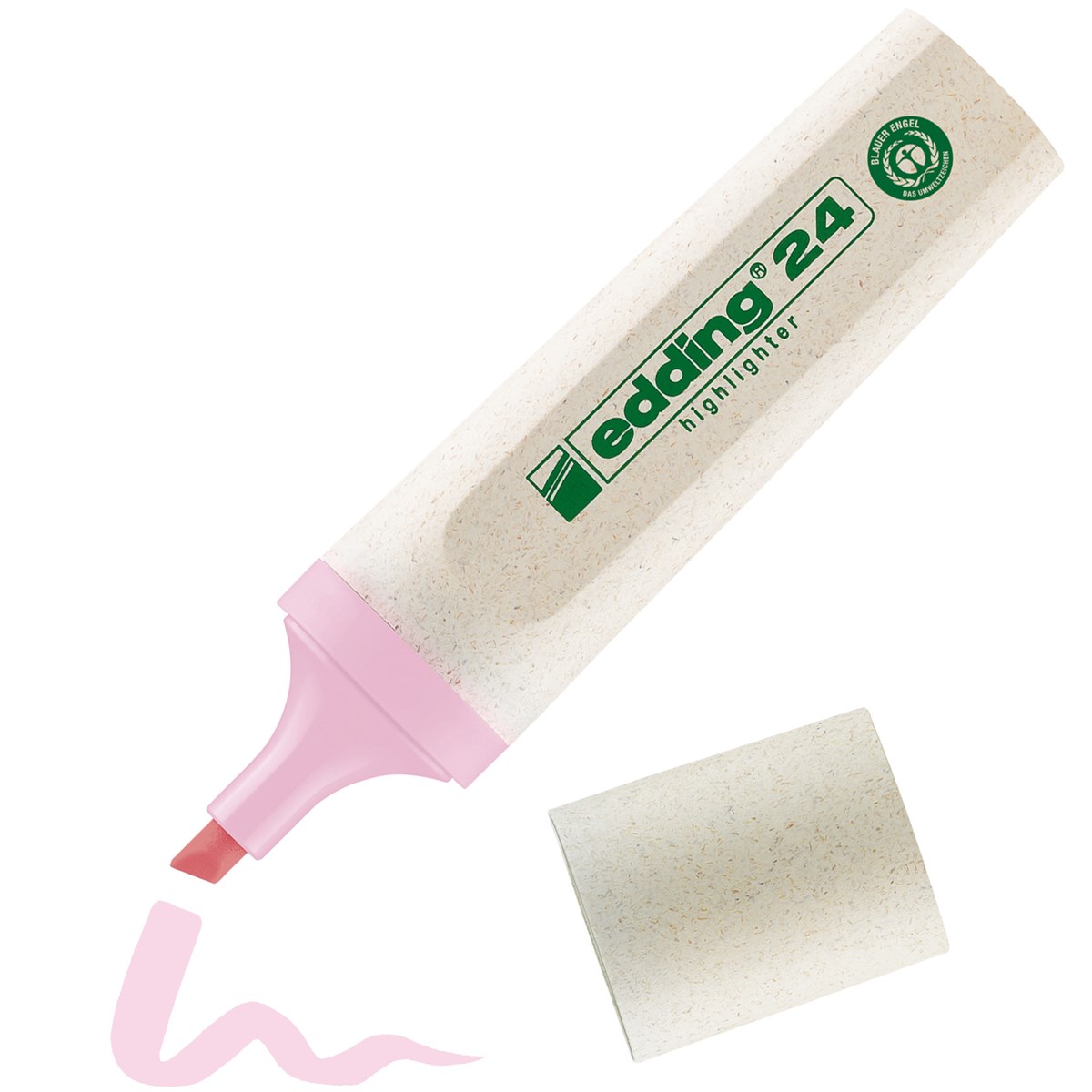 edding 24 EcoLine Pastell Textmarker rosa, Keilspitze 2-5 mm (Art.-Nr.: 4-24138)
