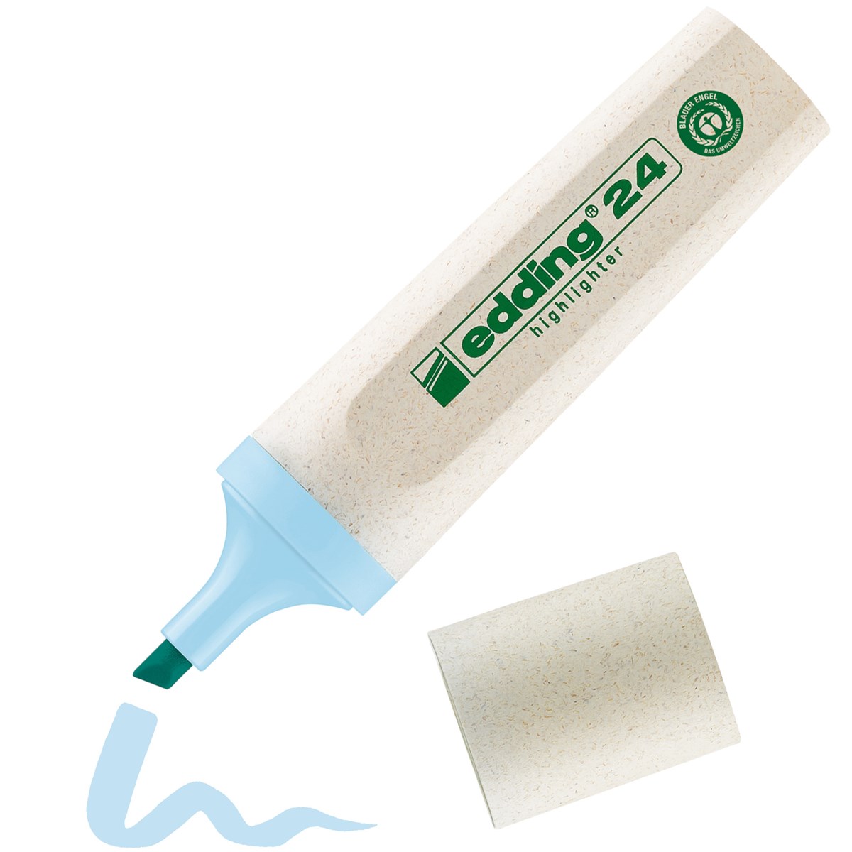 edding 24 EcoLine Pastell Textmarker blau, Keilspitze 2-5 mm (Art.-Nr.: 4-24139)