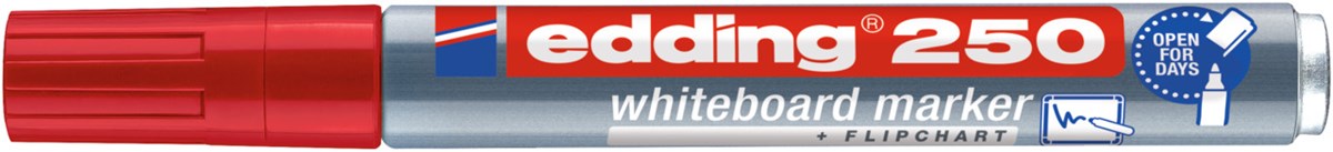 edding 250 Whiteboardmarker rot, Rundspitze 1,5-3 mm (Art.-Nr.: 4-250002)
