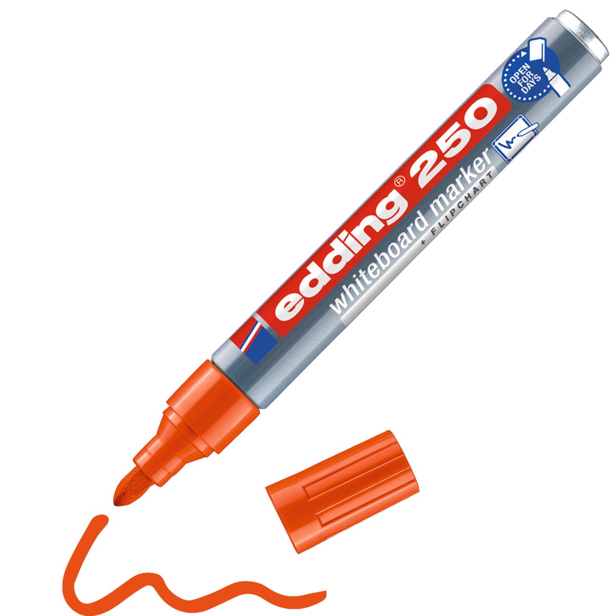 edding 250 Whiteboardmarker orange, Rundspitze 1,5-3 mm (Art.-Nr.: 4-250006)